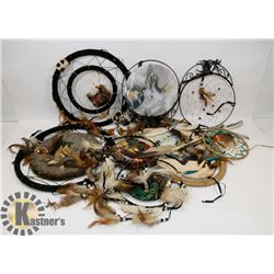 FLAT OF NATIVE THEMED DREAM CATCHERS/DECORATIONS