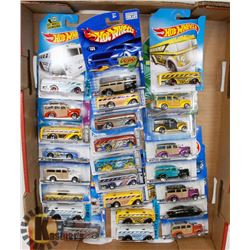 FLAT OF HOT WHEELS CARS