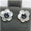 Image 1 : 10K YELLOW GOLD SAPPHIRE EARRINGS