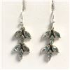 Image 1 : SILVER BLUE TOPAZ BEAD EARRINGS