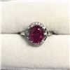 Image 1 : SILVER RUBY CUBIC ZIRCONIA RING