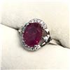 Image 2 : SILVER RUBY CUBIC ZIRCONIA RING