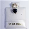 Image 2 : 10K YELLOW GOLD SAPPHIRE WHITE SAPPHIRE  PENDANT
