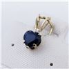 Image 3 : 10K YELLOW GOLD SAPPHIRE WHITE SAPPHIRE  PENDANT