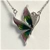Image 1 : SILVER ENAMEL CUBIC ZIRCONIA PENDANT