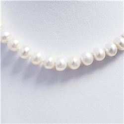 SILVER FRESHWATER PEARL NECKLACE