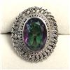 Image 3 : SILVER MYSTIC TOPAZ RAINBOW RING & PENDANT