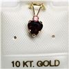Image 1 : 10K YELLOW GOLD GARNET TOURMALINE PENDANT