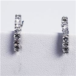 SILVER WHITE TOPAZ  EARRINGS