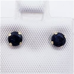 10K YELLOW GOLD SAPPHIRE EARRINGS