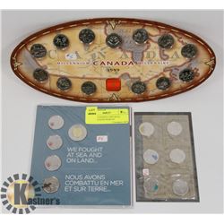 LOT OF 3 CANADA COIN SETS, UNCIRCULATED WAR OF