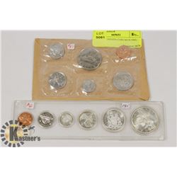 LOT OF 2 CANADA COIN SETS 1965, 1975