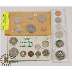 LOT OF 3 CANADA 1968 COIN SETS