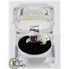 Image 1 : NEW STERLING 925 SILVER RING WITH CUBIC PURPLE