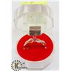 Image 1 : #224-GENUINE RED RUBY & CZ GEMSTONE RING SIZE 7