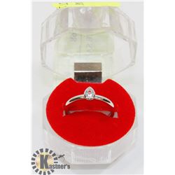 #234-GENUINE WHITE SAPPHIRE RING SIZE 7