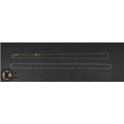 # 55-STERLING SILVER NECKLACE 2 PCS 18"