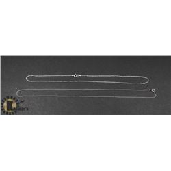 # 63-STERLING SILVER NECKLACE 2PCS 16"/ 18"