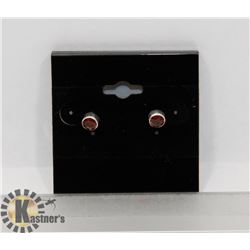 # 3-GENUINE RED GARNET STUD EARRINGS
