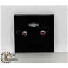 Image 1 : # 3-GENUINE RED GARNET STUD EARRINGS
