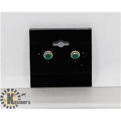 # 19-GREEN CUBIC ZIRCONIA STUD EARRINGS