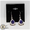 Image 1 : # 44-BLUE SAPPHIRE DANGLING EARRINGS