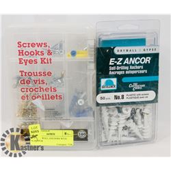 50PC DRYWALL ANCHORS WITH SCREWS &