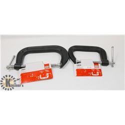 2 NEW BESSEY C-CLAMPS / 6" &  4"
