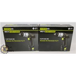 CASE WITH 2 POWER IT 9.6V DRILL KITS