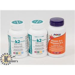 LOT OF PRAIRIE NATURALS K3 & NOW D3 VITAMINS
