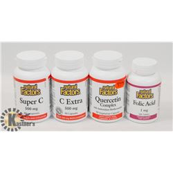 LOT OF NATURE FACTORS VITAMINS INCL SUPER C,