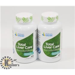 LOT OF 2 PLATINUM TOTAL LIVER CARE THERAPEUTIC