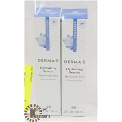 LOT OF 2 DERMA-E HYDRATING SERUM