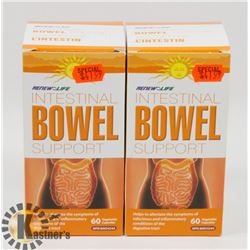 LOT OF 2 RENEW LIFE INTESTINAL BOWEL SUPPORT