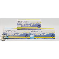 3PACKS OF ORGANIC NATRACARE COTTON TAMPONS