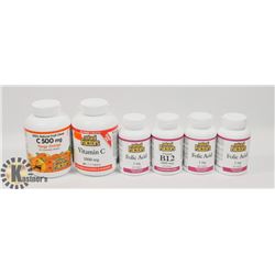 BAG OF NATURE FACTORS VITAMINS INCL FOLIC ACID,