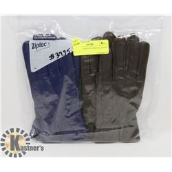 2 PACK LADIES LEATHER GLOVES SZ SMALL