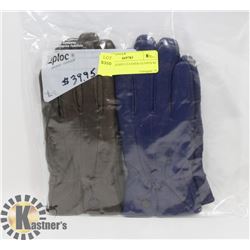 2 PACK LADIES LEATHER GLOVES SZ SMALL