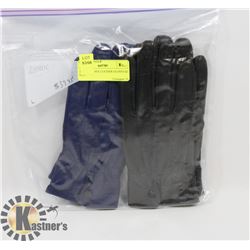 2 PACK LADIES LEATHER GLOVES SZ MED
