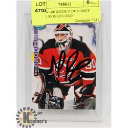 MARTIN BRODEUR NEW JERSEY DEVILS SIGNED CARD