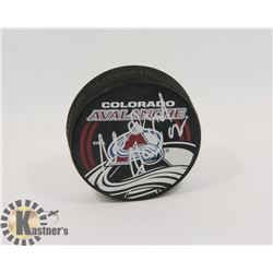 VACALAV NEDOROST SIGNED COLORADO AVALANCHE PUCK