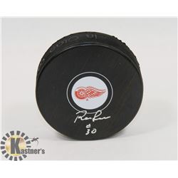 RON LOW SIGNED DETROIT RED WINGS PUCK