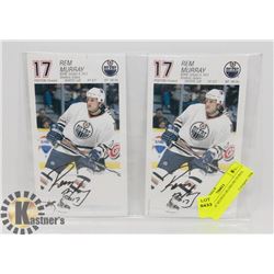 PAIR OF SIGNED OILERS PICTURES