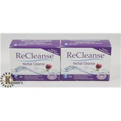 LOT OF 2 RECLEANSE HERBAL CLEANSE 7 DAY PROGRAM