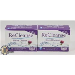 LOT OF 2 RECLEANSE HERBAL CLEANSE 7 DAY PROGRAM