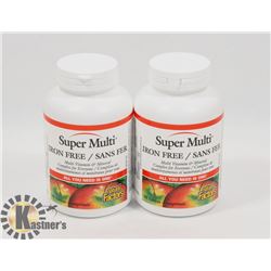 LOT OF 2 SUPER MULTI IRON FREE VITAMINS