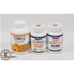 BAG WITH 2 BIOTIN VITAMINS & VITAMIN C CHEWS