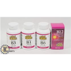BAG OF ASSORTED VITAMINS INCL B12, B6, B1, B3