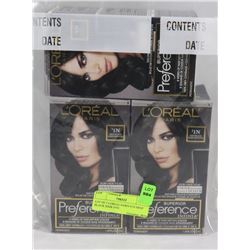 LOT OF 3 LOREAL PARIS #1N DEEP BLACK HAIR DYE