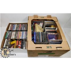 34 ROCK METAL CASSETTES TAPES & 48 CDS